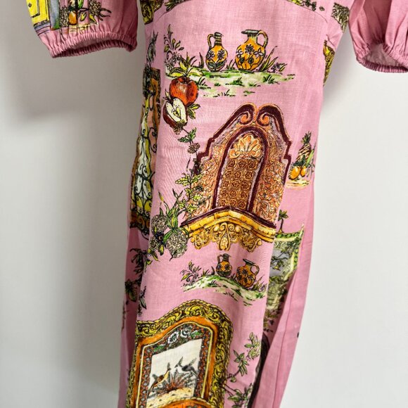 Alémais Monte printed linen midi dress - Picture 7 of 12